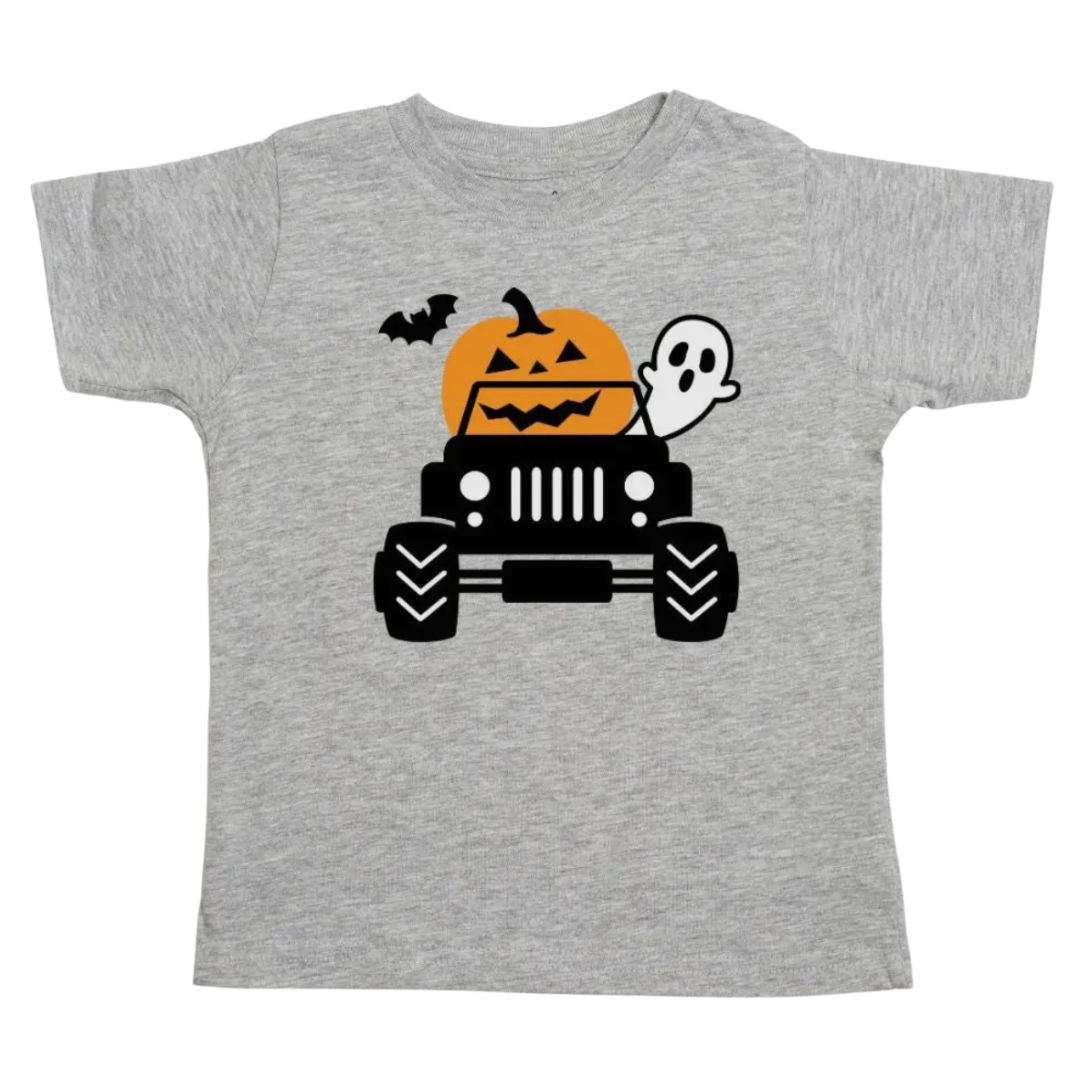 Pumpkin Monster Truck Short Sleeve Shirt
