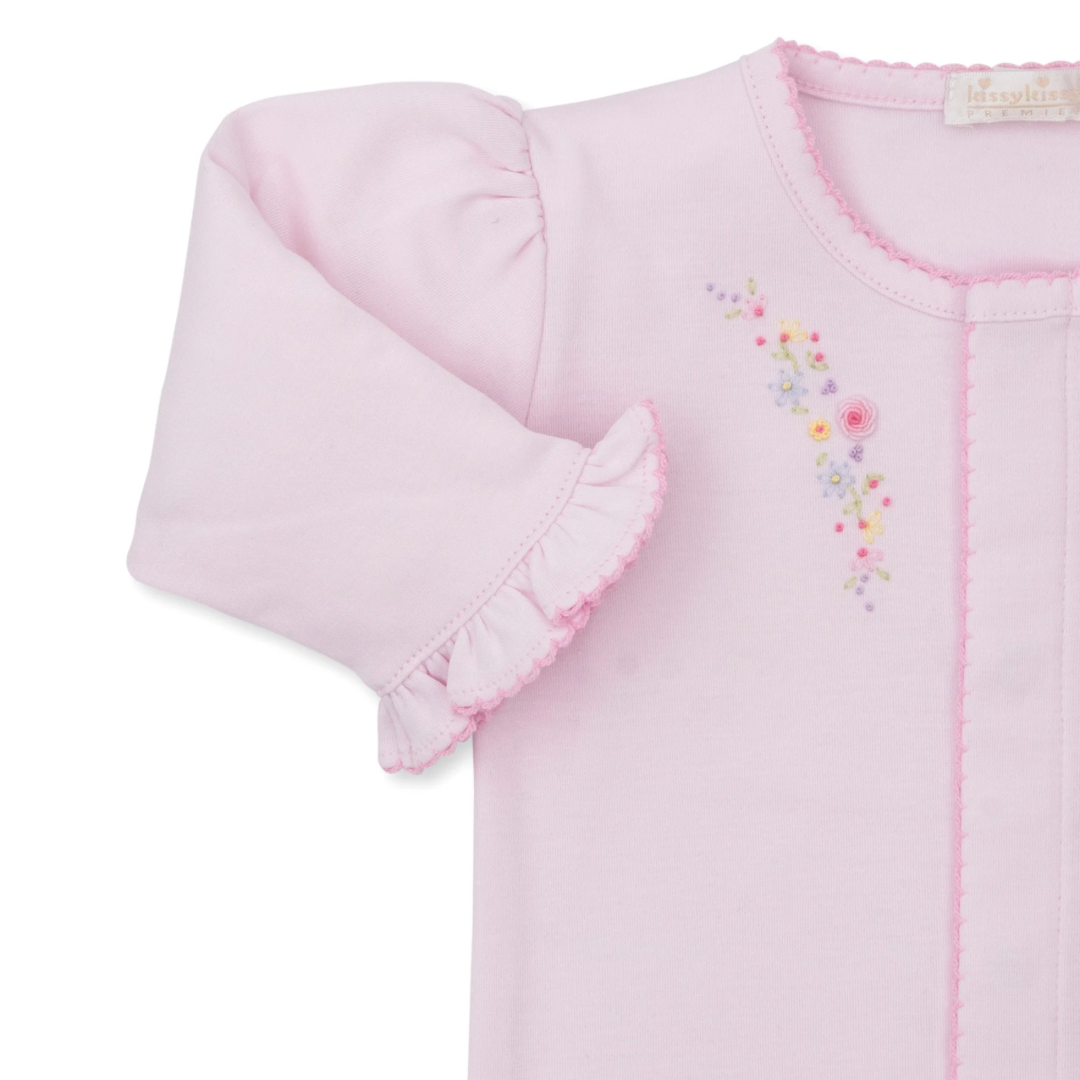 Premier Flowers & Vines Hand Embroidered Footie