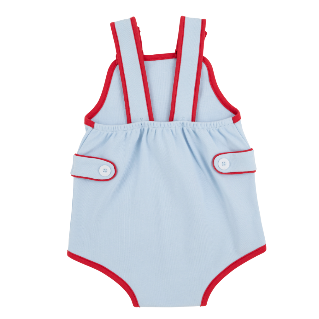 Skipper Sunsuit (Pima) - Buckhead Blue/Richmond Red