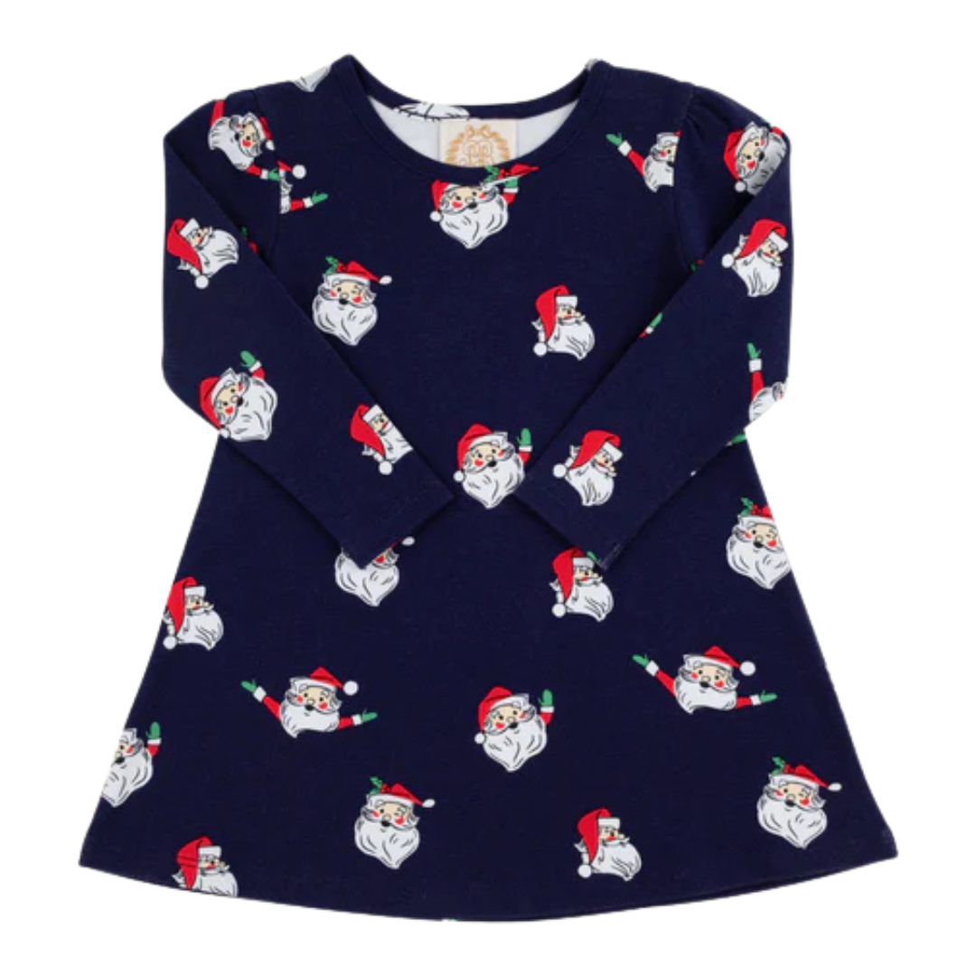 Long Sleeve Penny's Play Dress - Jolly Old St. Nick