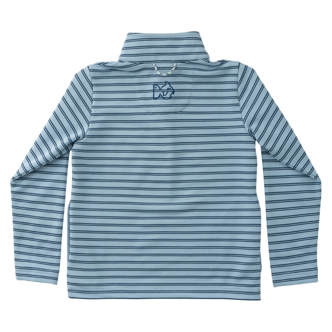 Sporty Snap Pullover - Ashley Dark Blue Denim Stripe
