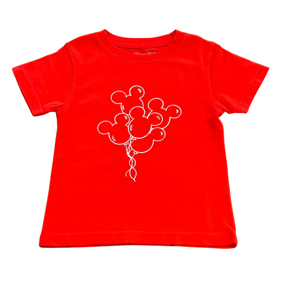 Short Sleeve Red Balloons T-Shirt