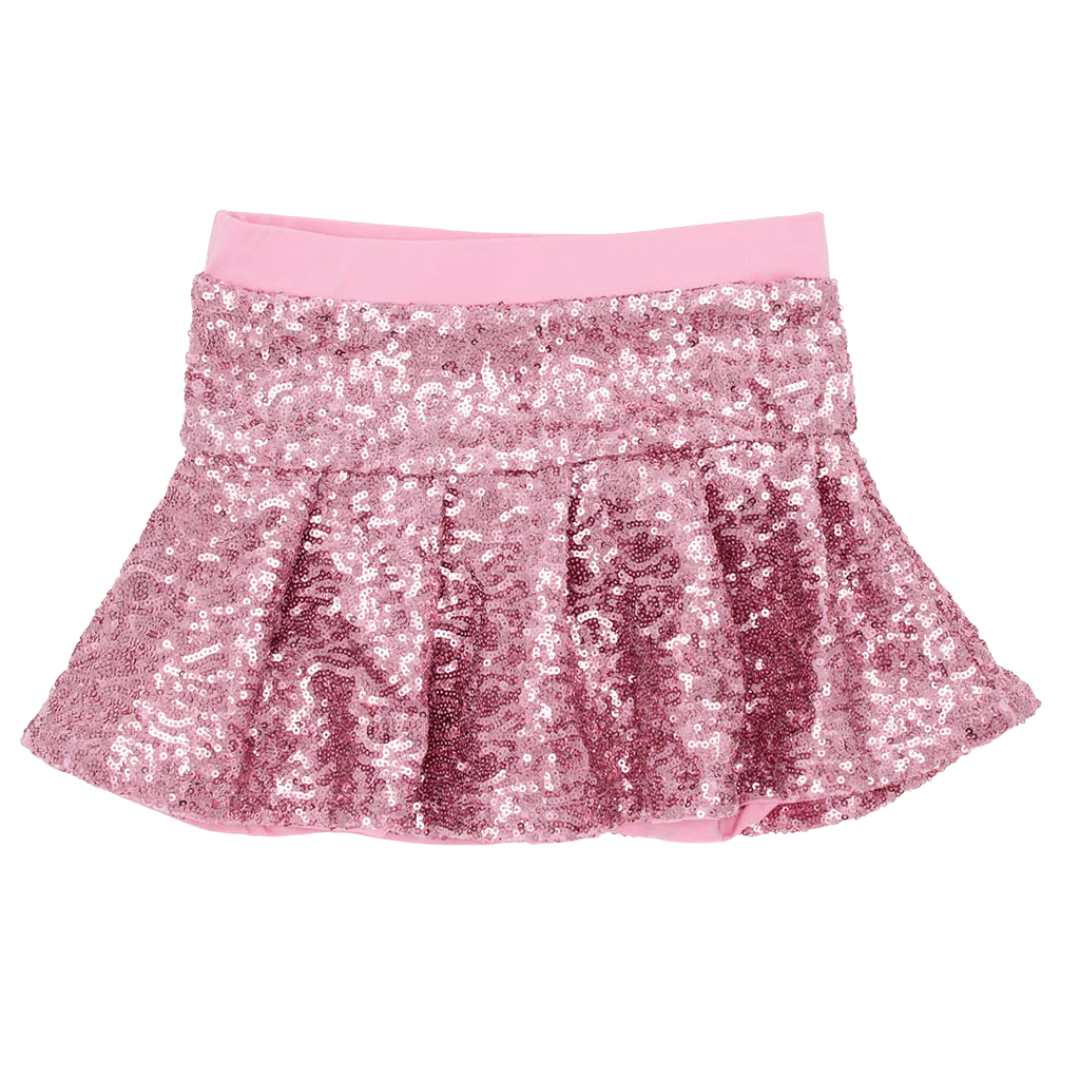 Sequin Pink Velvet Skort