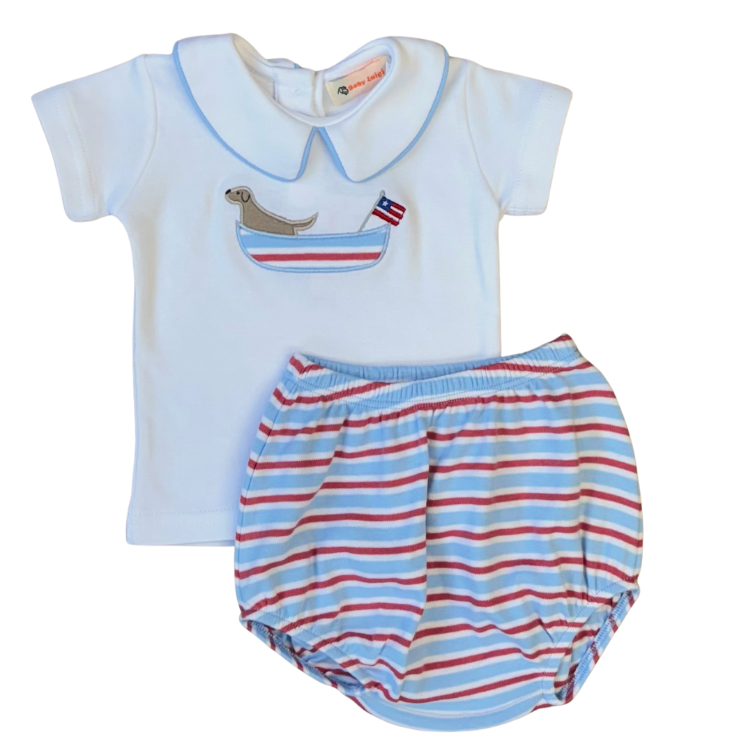 Lab with Boat Diaper Set