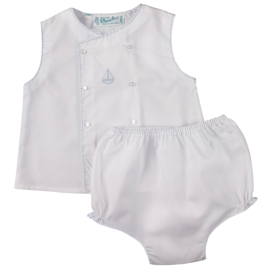 Boys Sailboat Diaper Set