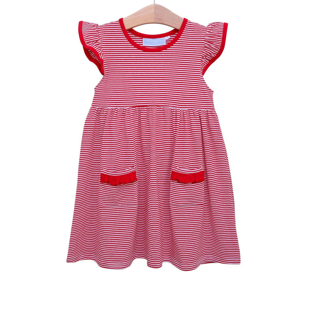 Lucy Game Day Dress - Red Stripe Somerset Kids Lucy Game Day Dress - Red Stripe Somerset Kids