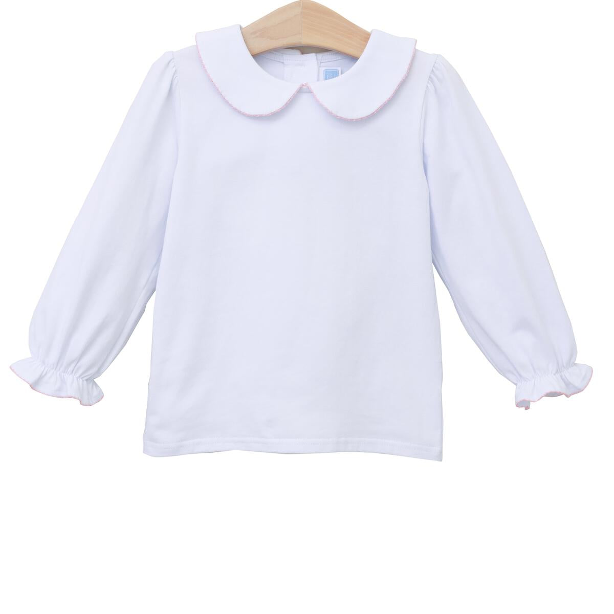 Peter Pan Collar Shirt - Light Pink Trim