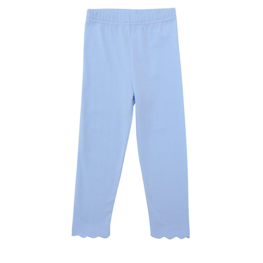 Scallop Leggings - Light Blue