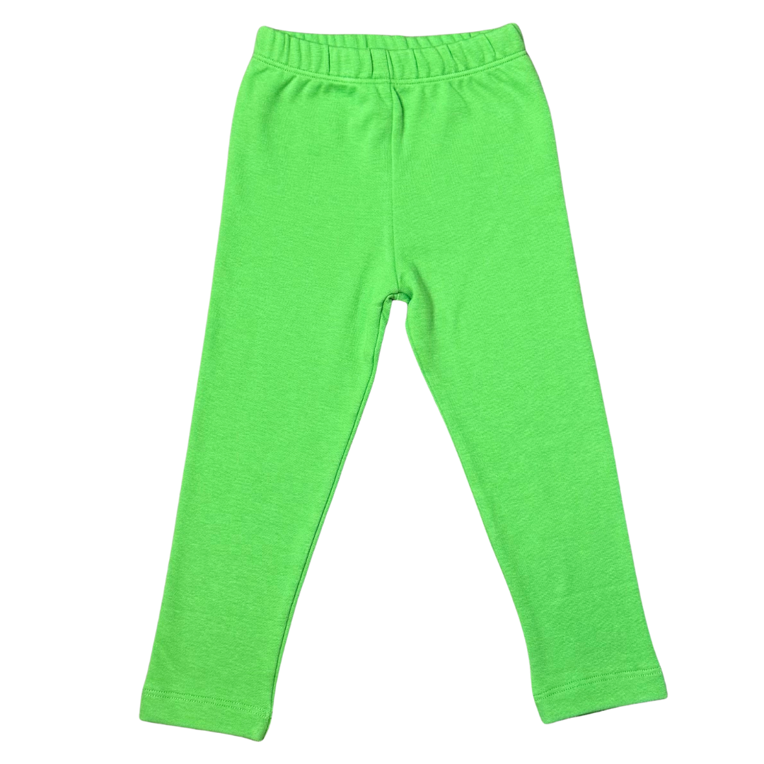 Knit Leggings - Lime Green