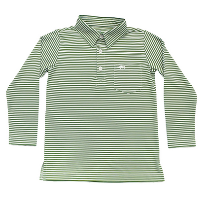 Inshore Performance Stripe Long Sleeve Polo