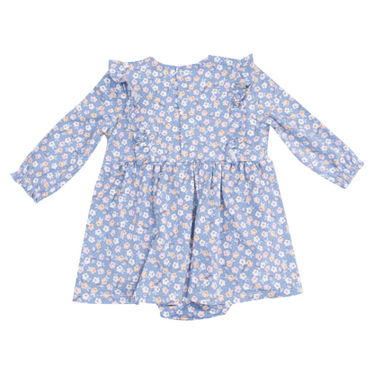 Ruffle Long Sleeve Bodysuit Dress - Country Calico