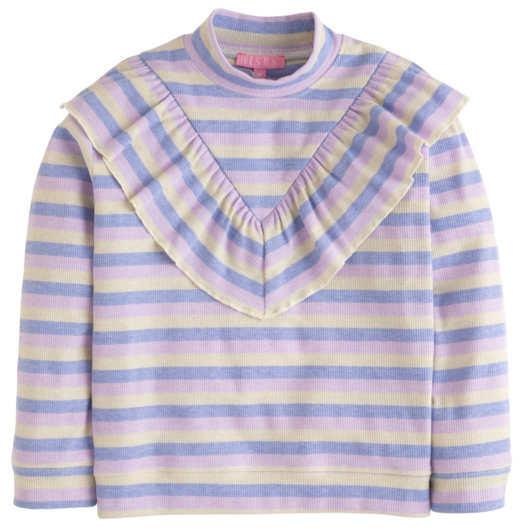 Aspen Turtleneck - Lilac Sparkle Stripe