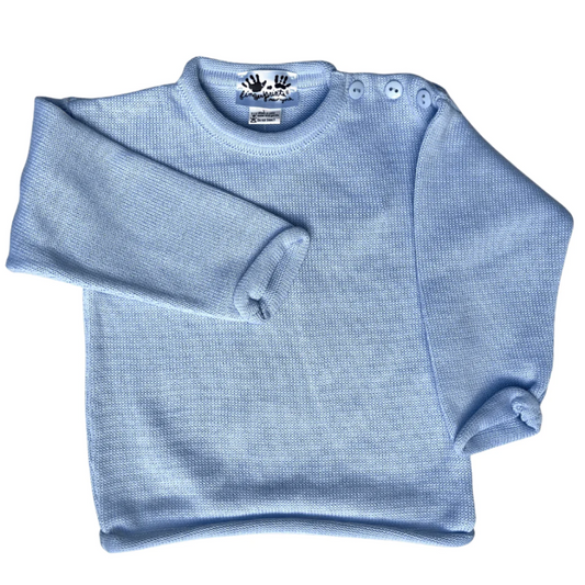 Light Blue Roll Neck Sweater