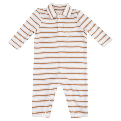 Polo Romper - Vintage Stripe