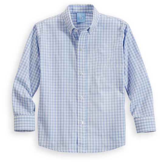 Button Down Shirt - Blue Soft Check