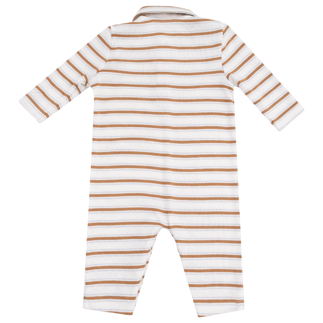 Polo Romper - Vintage Stripe