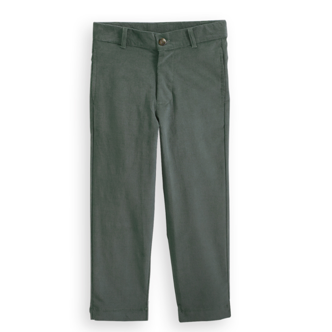 Stretch Twill Slim Pant- Leaf Green