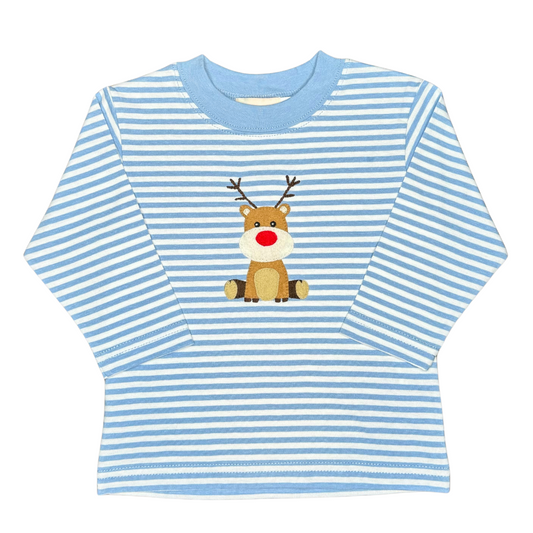 Rudolph Stripe Long Sleeve Tee