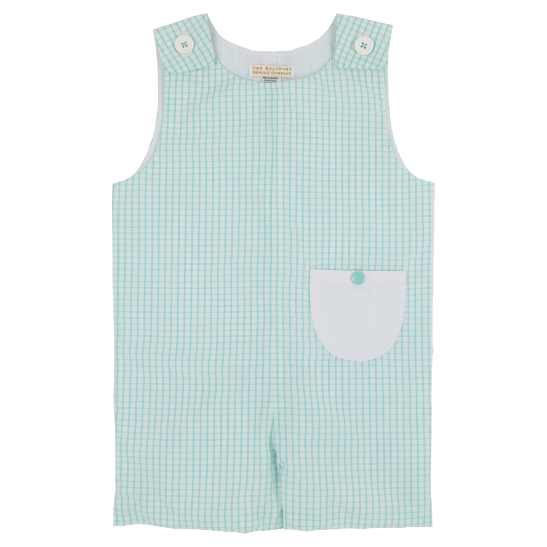 Prescott Pocket Jon Jon - Turks Teal Windowpane