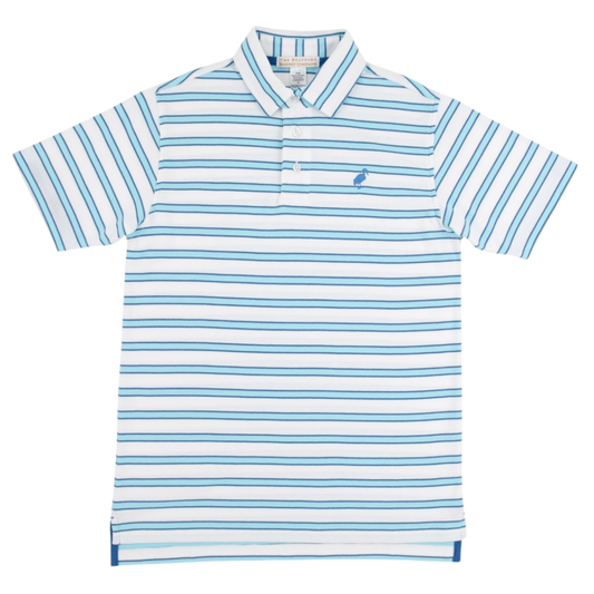 Prim and Proper Polo - Worth Ave White/Belhaven Blue