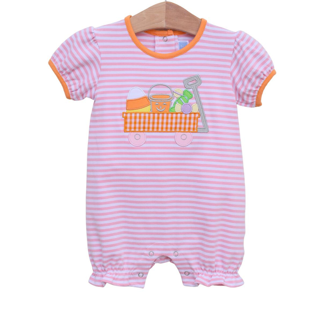 Halloween Wagon Romper - Pink