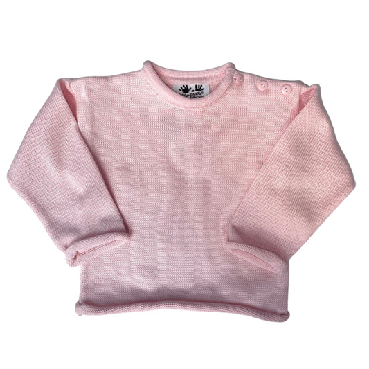 Light Pink Roll Neck Sweater