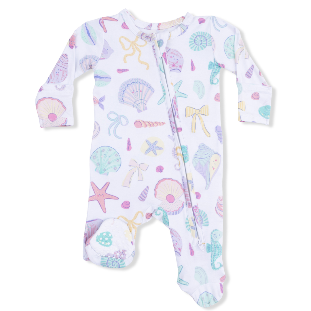 2 Way Zipper Footie - Beach Days