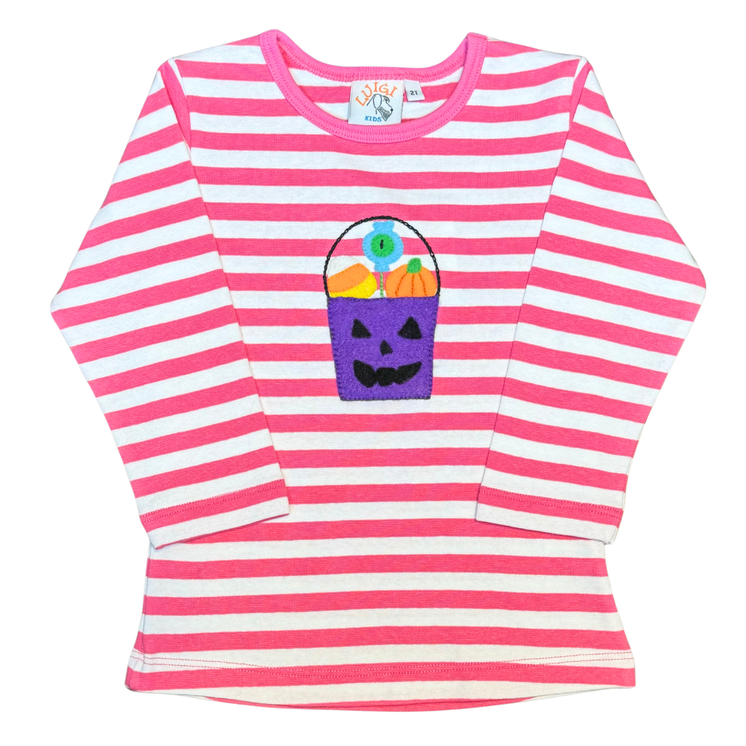 Pink Stripe Candy Bucket Tee