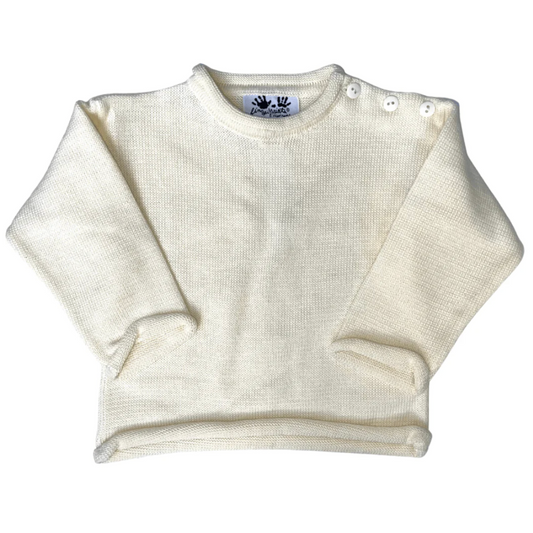 Cream Roll Neck Sweater