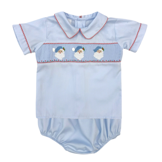 Champ Diaper Set - Blue Santa