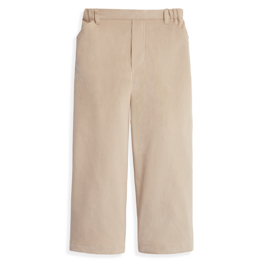 Corduroy Faux Zip Pant - Oyster