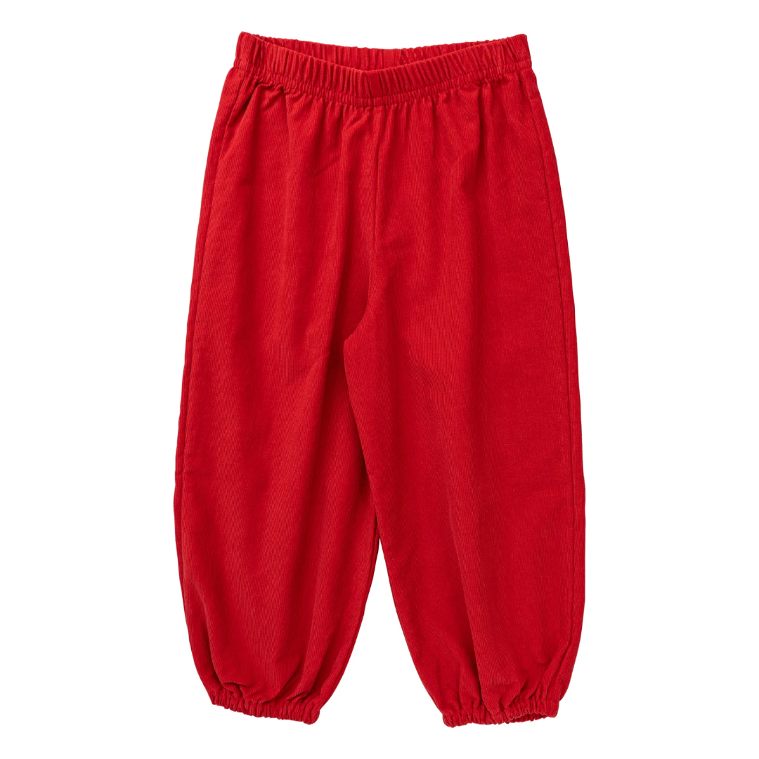 Corduroy Bloomer Pants - Red