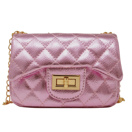 Metallic Classic Mini Purse - Lilac