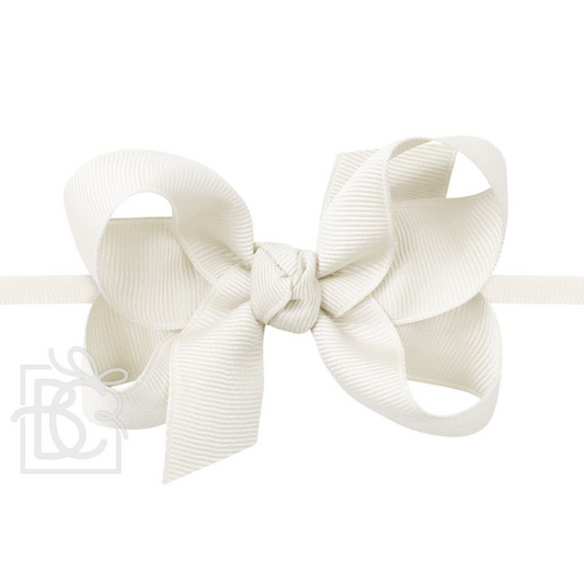 1/4" Pantyhose Headband w/ Signature Grosgrain Bow