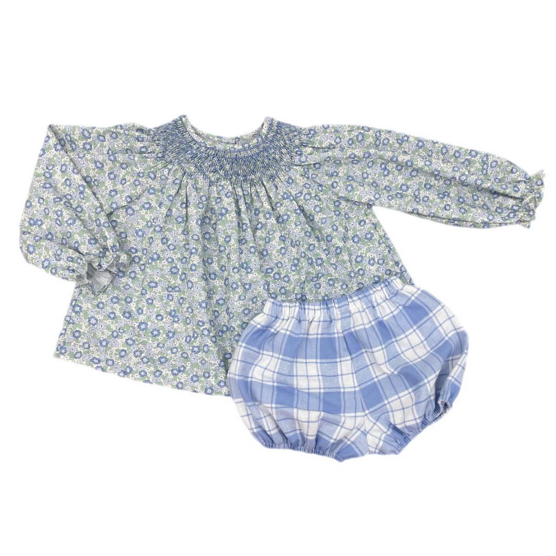 Emory Smocked Bloomer Set - Ella Floral