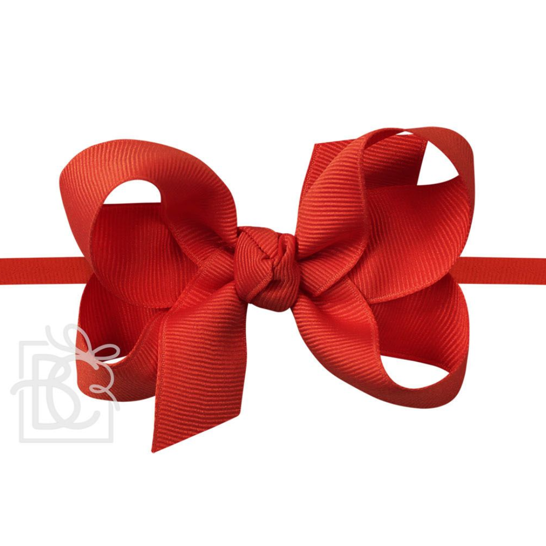 1/4" Pantyhose Headband w/ Signature Grosgrain Bow