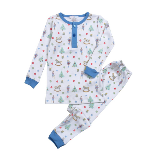 The Magic Night Pima Two-Piece Pajama Set - Blue