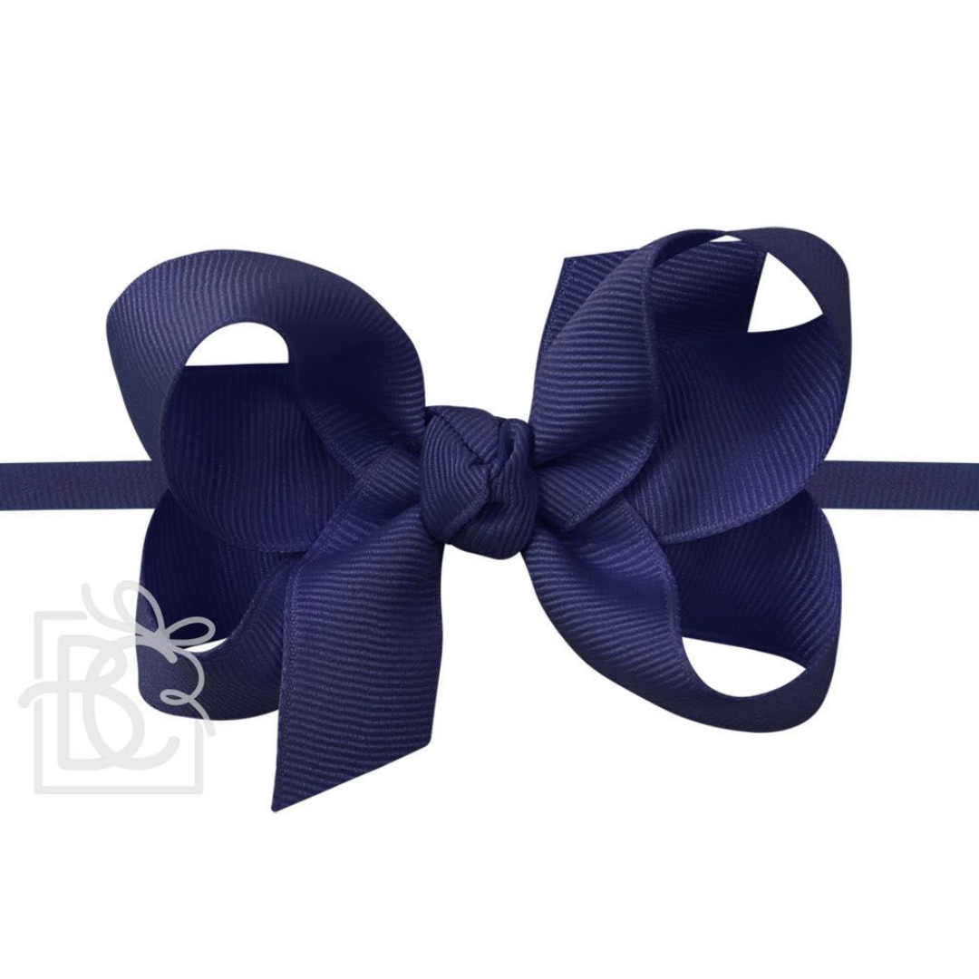 1/4" Pantyhose Headband w/ Signature Grosgrain Bow