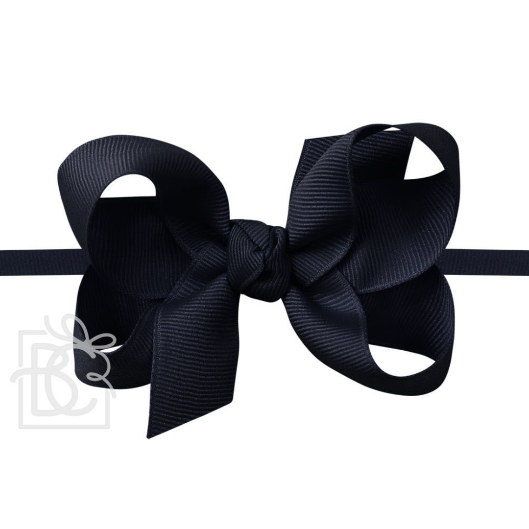 1/4" Pantyhose Headband w/ Signature Grosgrain Bow