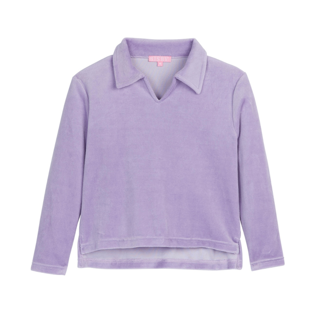 Polo Pullover - Lilac Velour