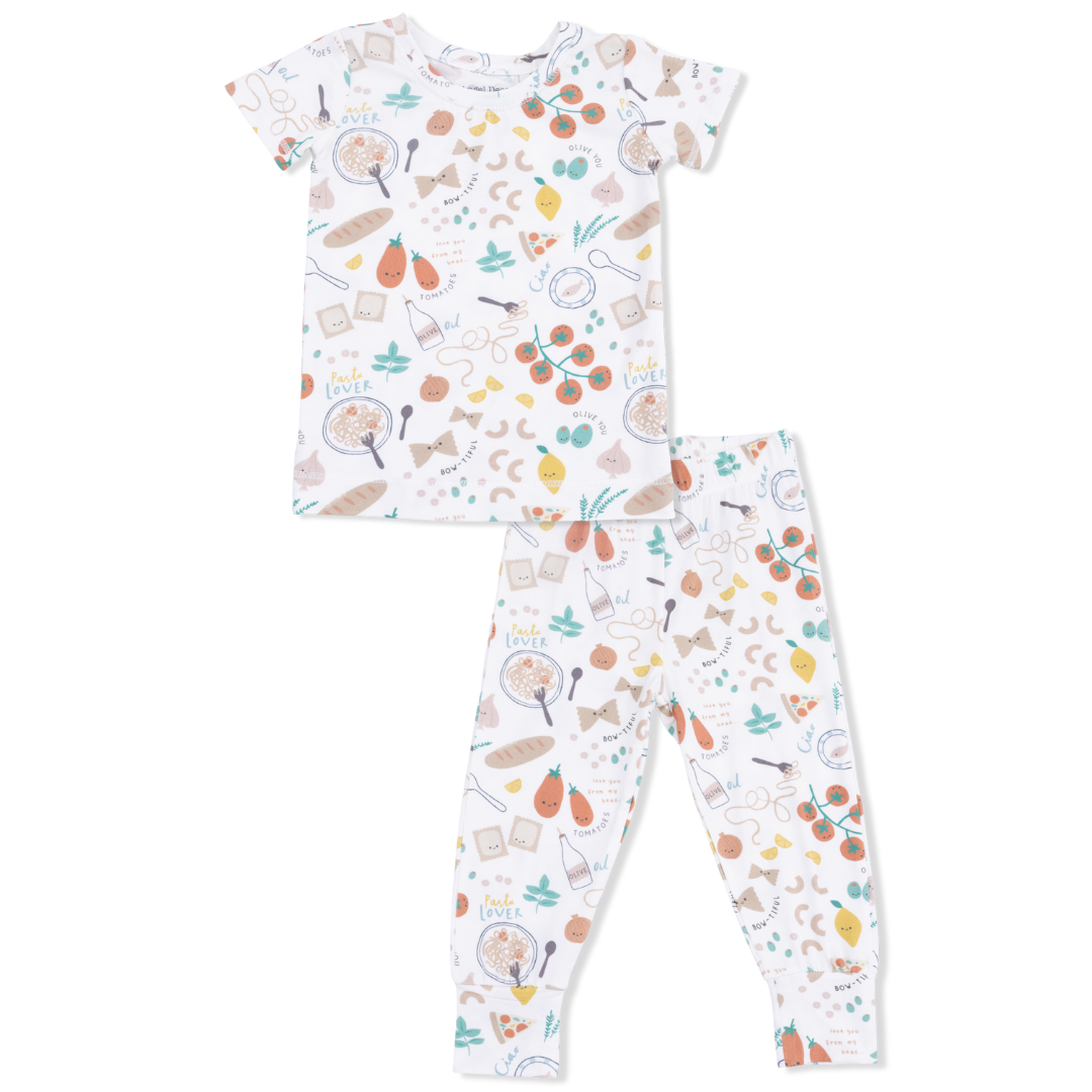 Short Sleeve Loungewear Set - Pasta Lovers