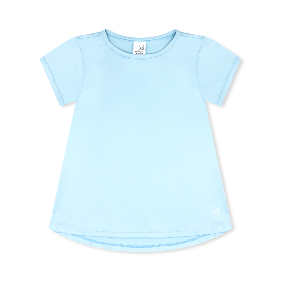 Bridget Basic Tee - Cotton Candy Blue