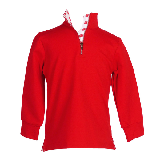 Game Day Quarter Zip - Red