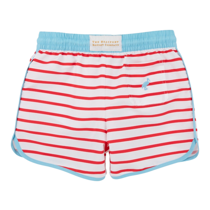 Tanner Trunks - Richmond Red Stripe/Belhaven Blue