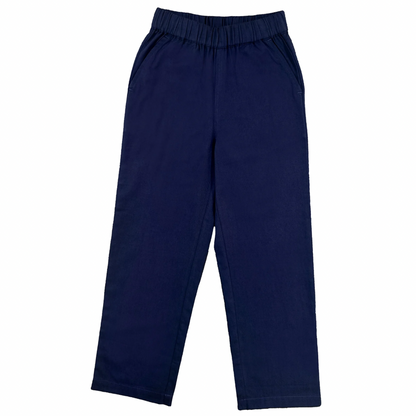 Naples Elastic Waist Pants - Navy