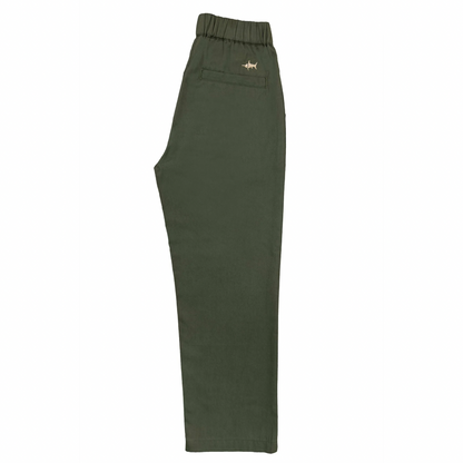 Naples Elastic Waist Pants - Olive