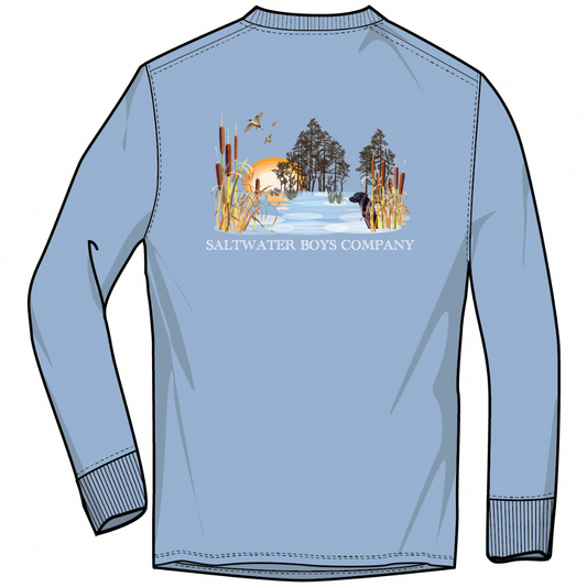 Marsh Scene Long Sleeve Graphic Tee