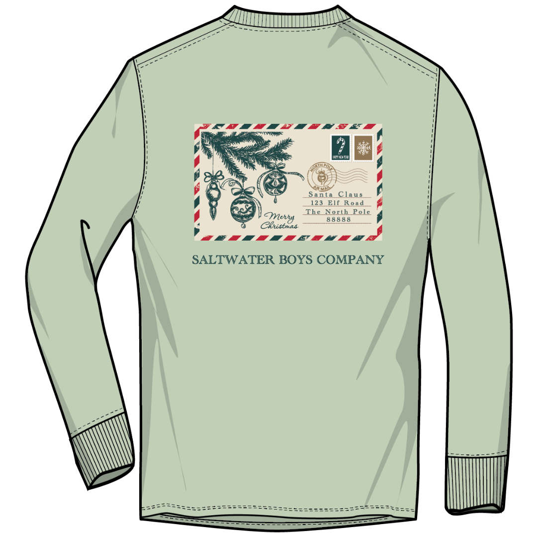 Christmas Postcard Long Sleeve Graphic Tee