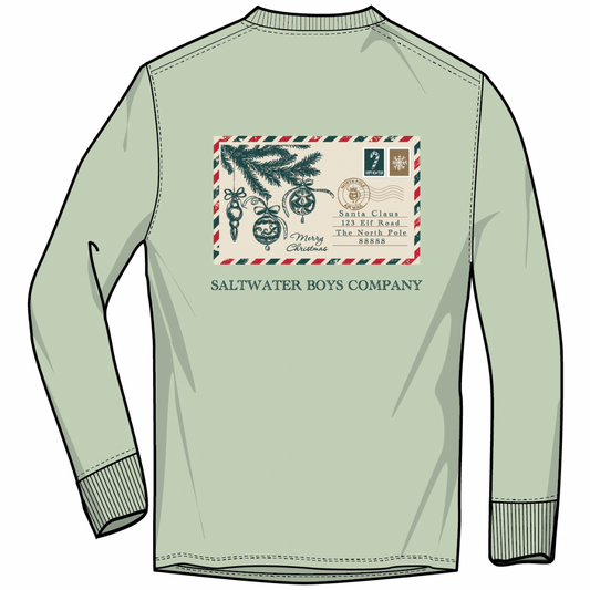 Christmas Postcard Long Sleeve Graphic Tee