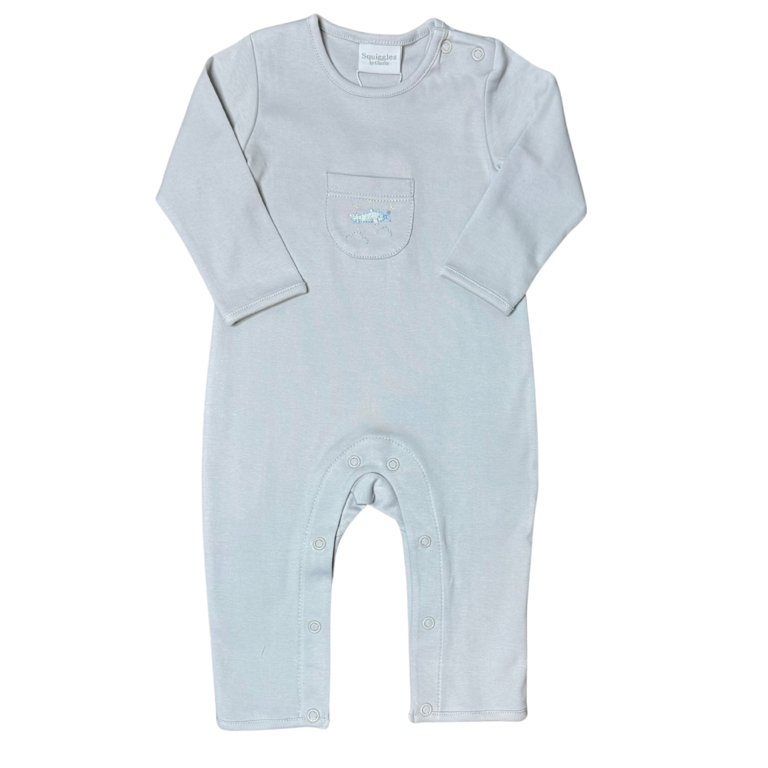 Mini Airplane Embroidered Coverall